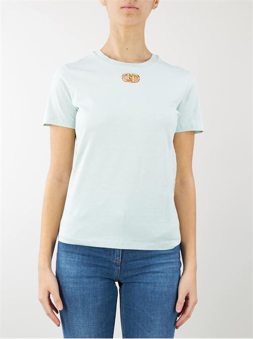 T-shirt in jersey con placca logo Elisabetta Franchi ELISABETTA FRANCHI | T-shirt | MA52N41E2BV9